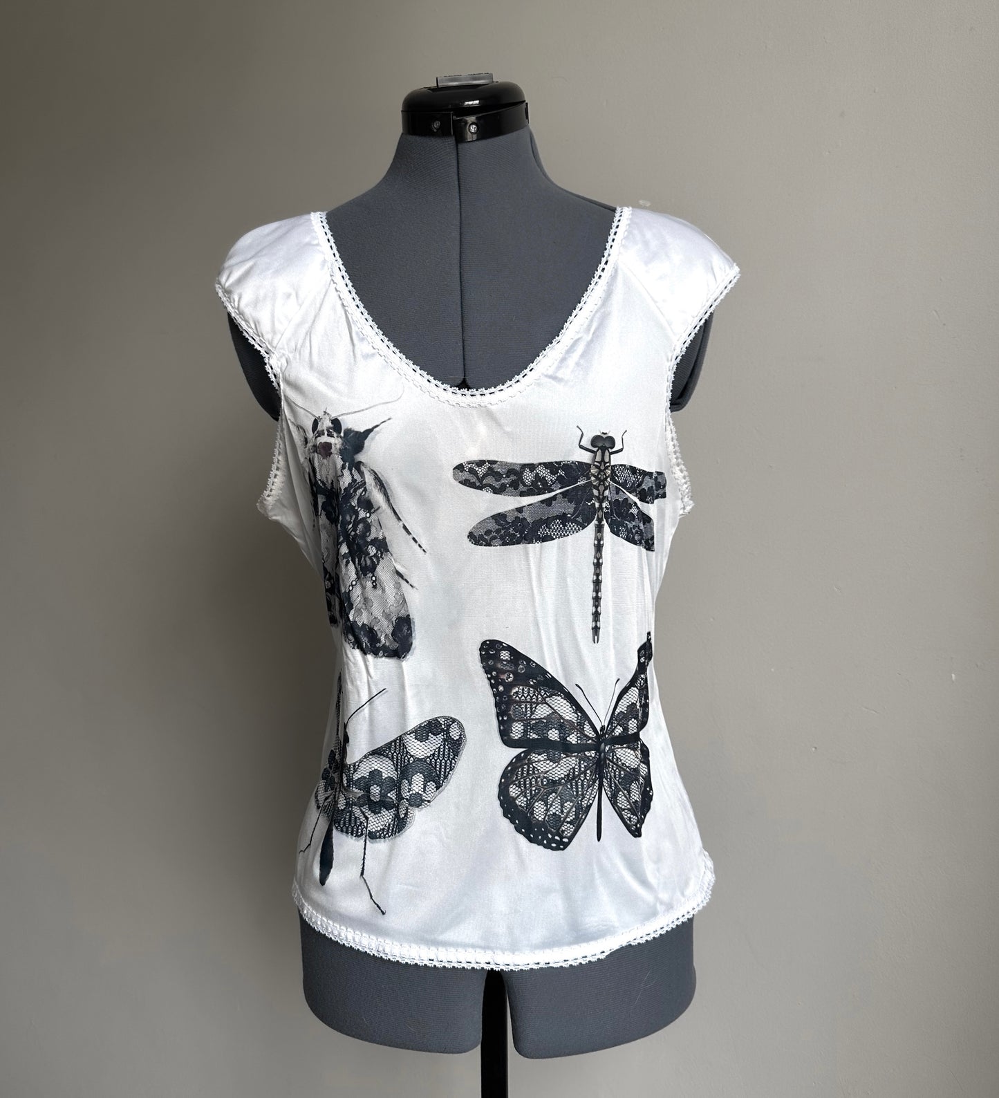 Lace entomology top (S)