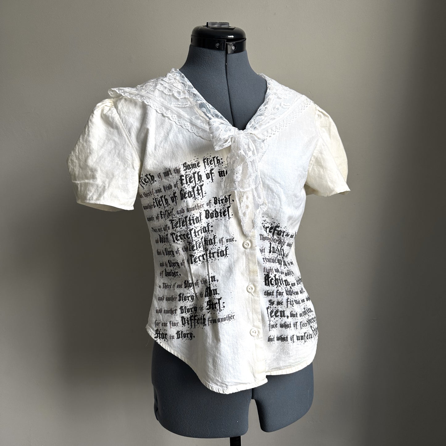 Calligraphy sailor blouse (S)