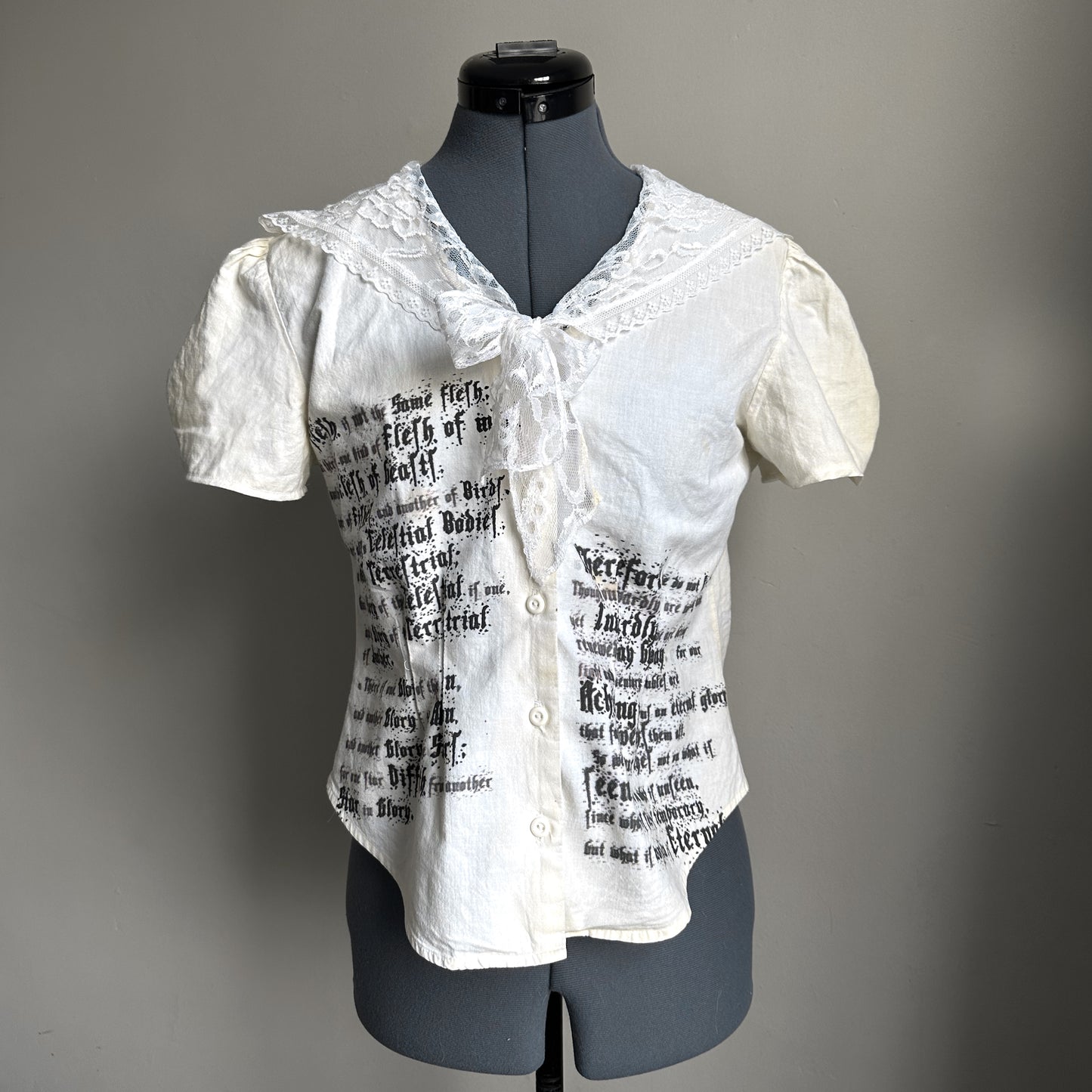 Calligraphy sailor blouse (S)